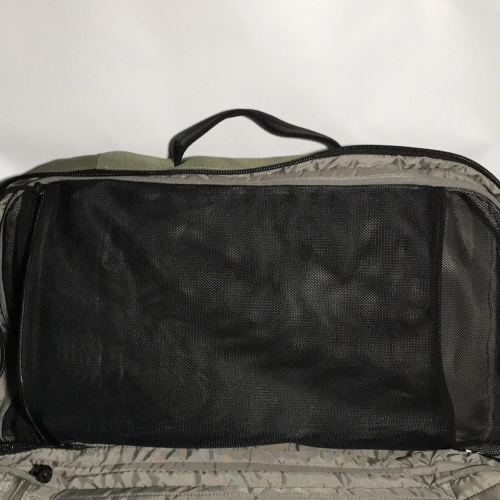 Pakt x Chase Reeves Army Green Travel Backpack Has Sling / Hip Strap